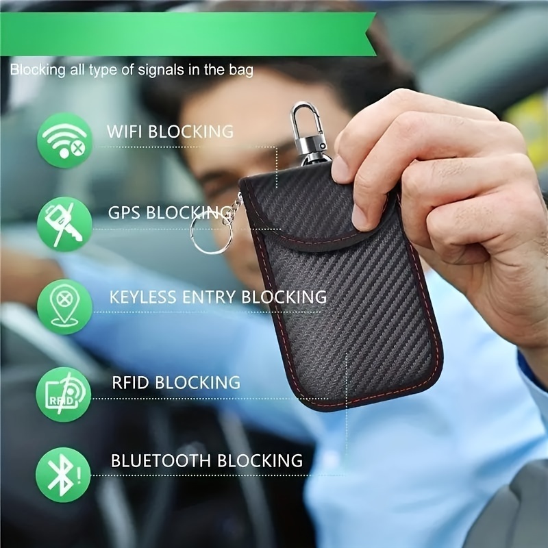 AutoSchlüssel Ring Rfid Anti-Diebstahl Bürste Schlüssel Tasche Handy Signal  Abschirmung Tasche