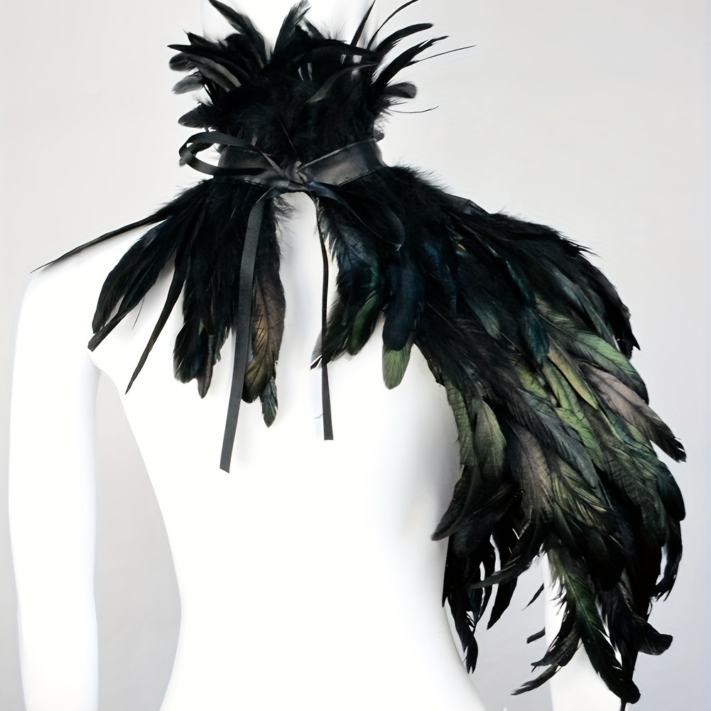 UNEEDE Plumas negras con punta dorada, 50 plumas de ganso naturales para  decoraciones de Halloween, cosplay, disfraces góticos y manualidades