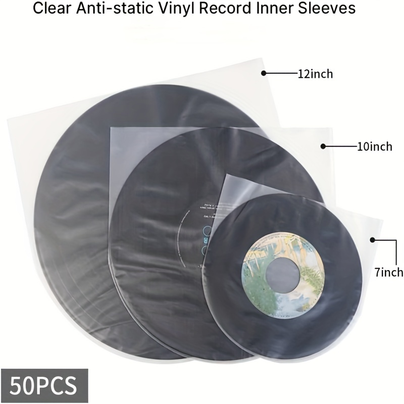 Sacs en plastique pour disque vinyle PE LP LD, manchons d'enregistrement  antistatiques, extérieur, intérieur, couvercle