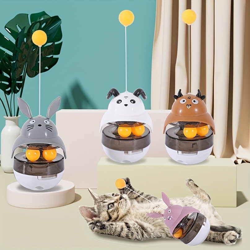 Cat Food Tumbler Toys Cat Wheel Teaser Cat Food - Temu