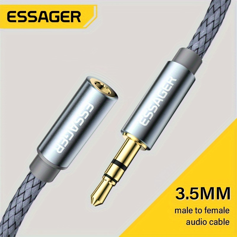 Headphone Extension Cable 20 ft 3.5mm Extension Double Shielded Stereo Jack  Male to Female Aux Extension Cable TRS Auxiliary Extender，Audio Extension