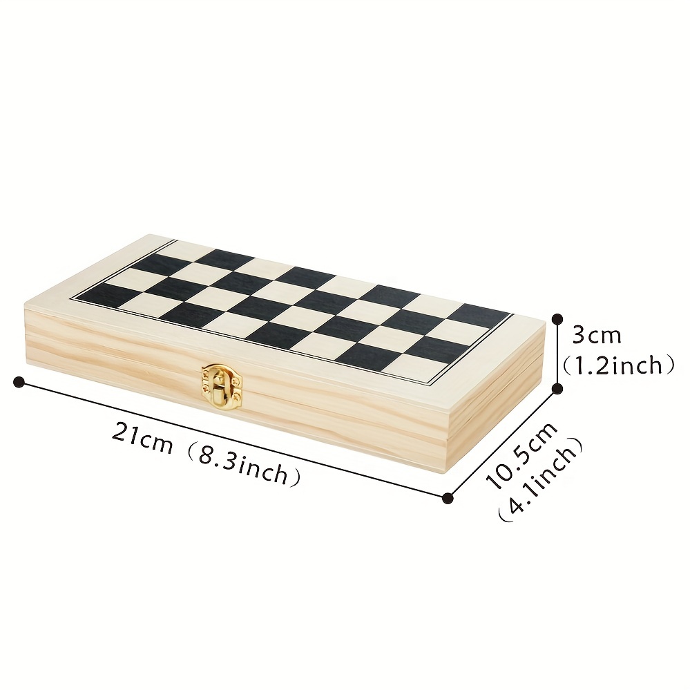 Best Folding Wooden Chess Board Set With Magnetic Closure I With Storage  For Pieces I Portable- For Adults & Kids