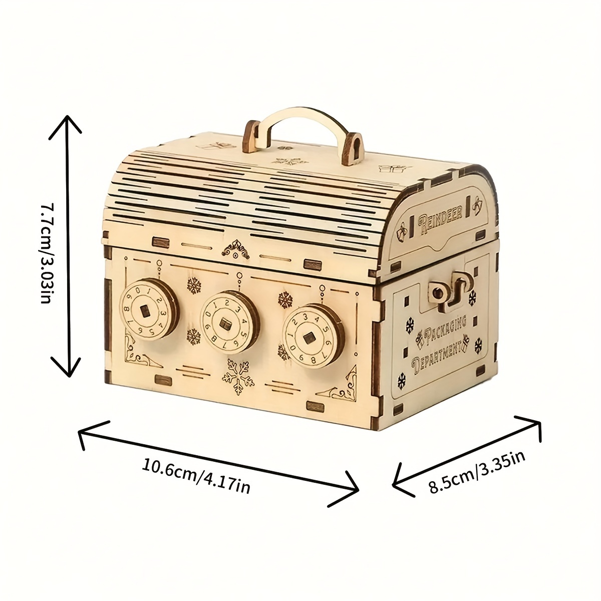 3d Wooden Puzzle Diy Treasure Box Model Building Kits - Temu