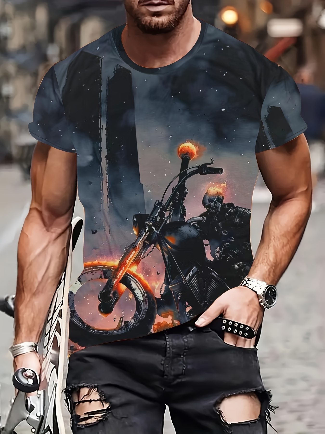 Camiseta de moto para hombre, accesorios de motocicleta de la Isla de Man,  camiseta vintage para motociclista