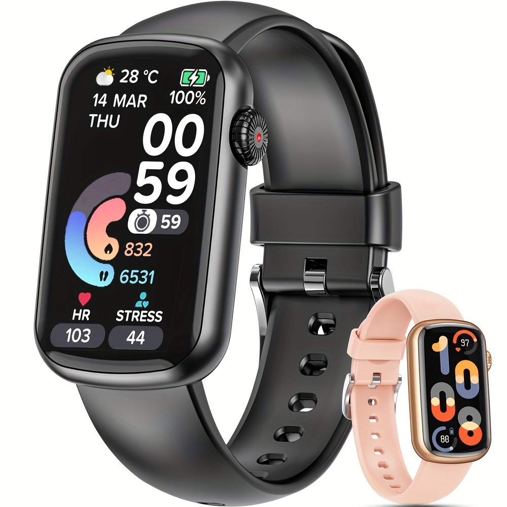 Smart Watches for Women, Smart Watch for Android Phones iPhone IP68  Waterproof Smart Watch with Step Calories Counter Stress Level Health  Monitor