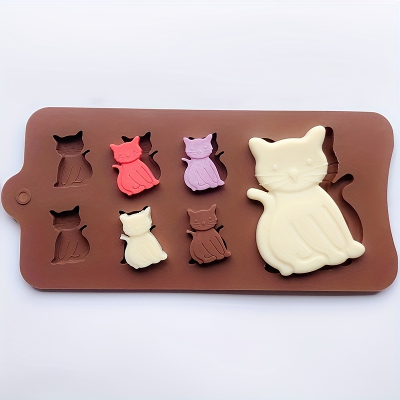 Silicone 10 Cat Dog Paw Chocolate Mould Candy Cookies Ice Cube Tray Jelly  Mold