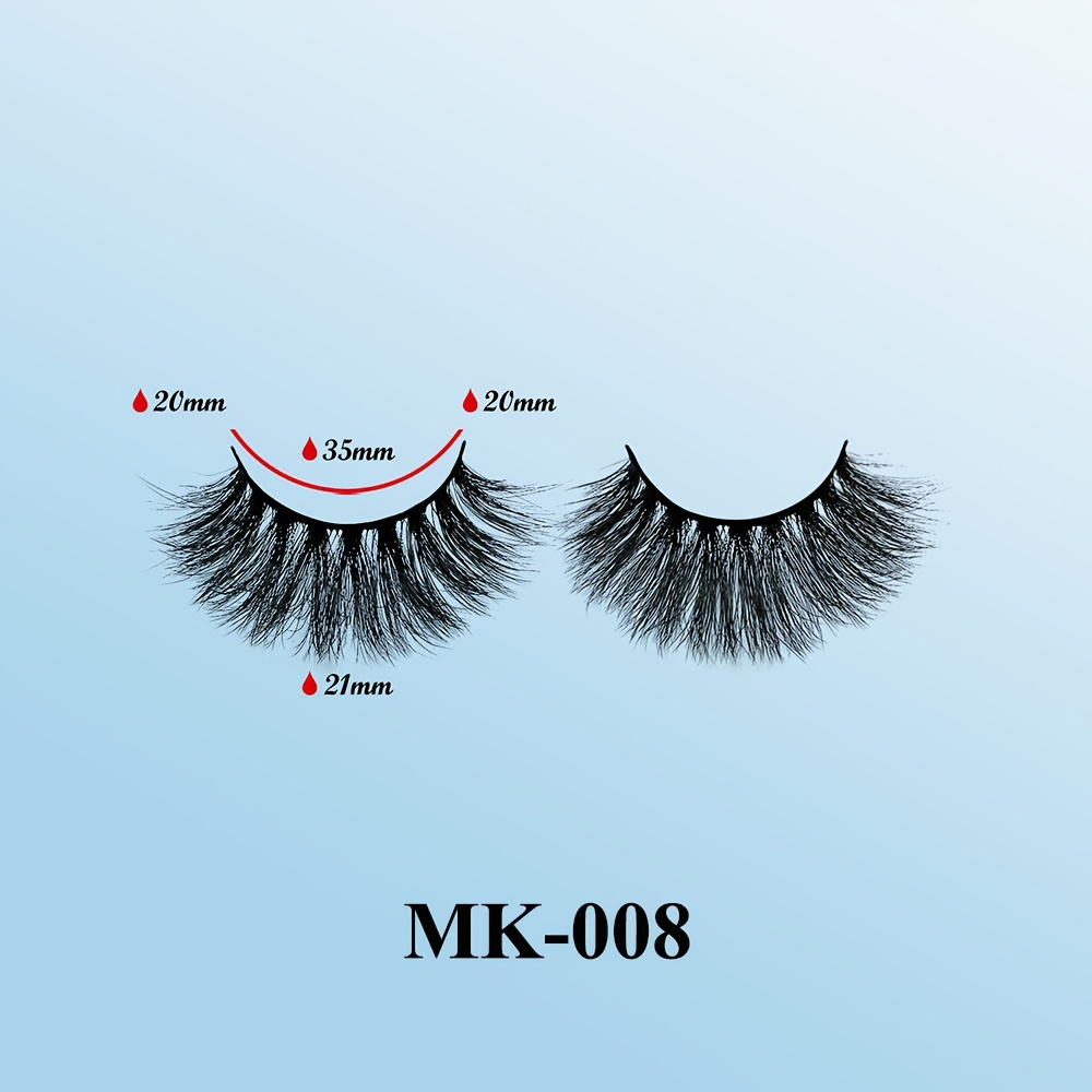 4 Pairs 3D Thick Mink False Eyelashes Natural Cross Messy Volume Lashes