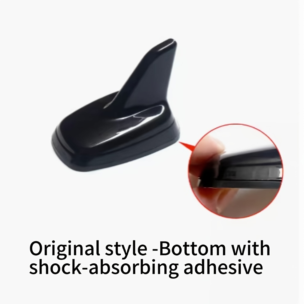 Car Shark Fin Antenna Black Adhesive Decorative Antenna For - Temu