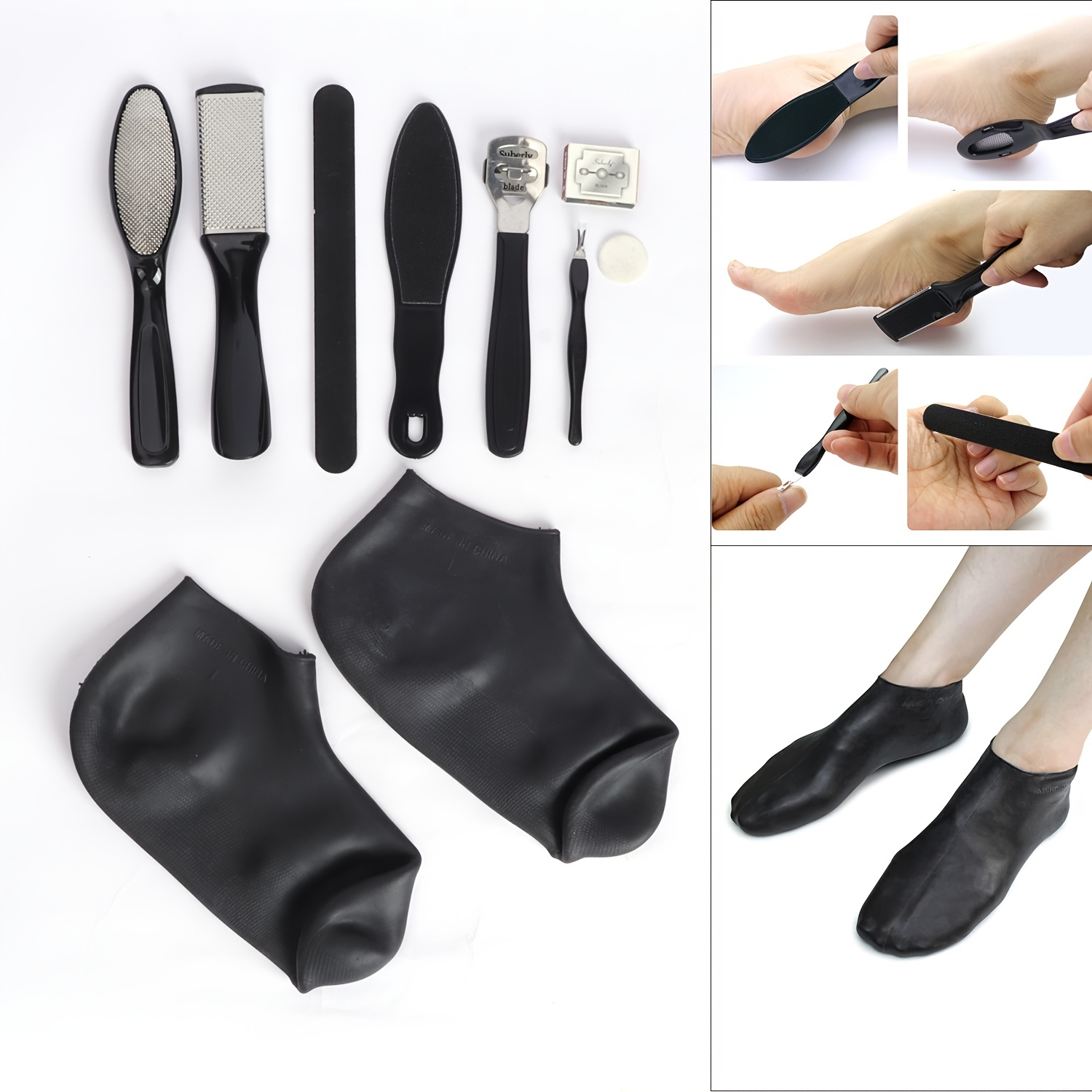 Professional Pedicure Tools Set 1 Foot Files Callus Remover - Temu