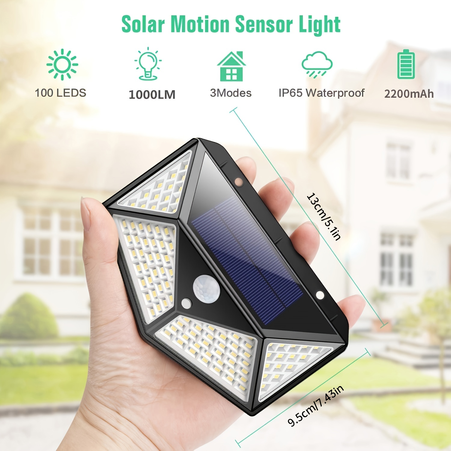 1 2 4pcs Solar Lights Outdoor For Garden - Super Energy Saving IPosible Motion Sensor Security Lights