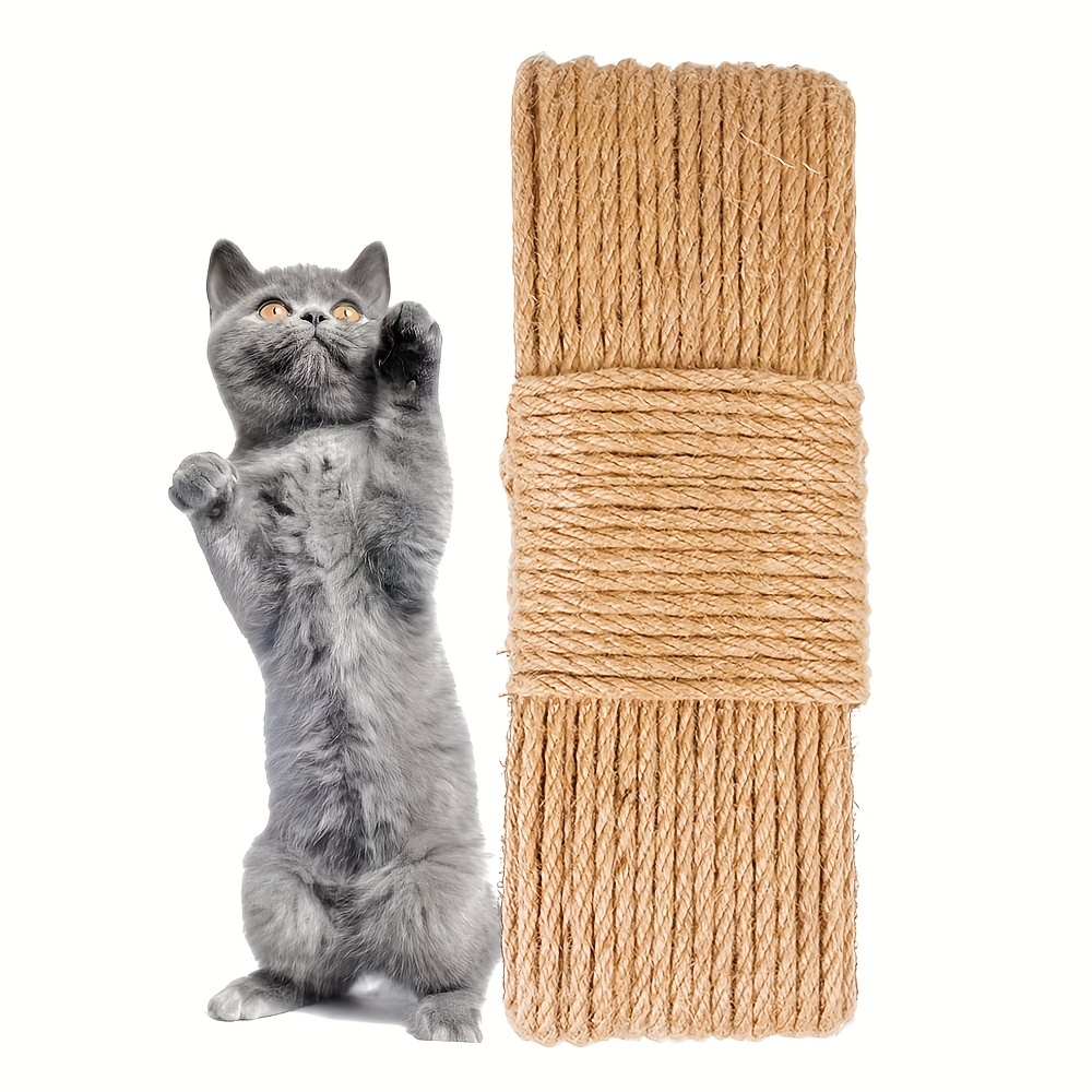 Cuerda de sisal natural para gato para rascar poste, reemplazo de árboles,  cuerda de cáñamo para reparar, recuperar o rascar de bricolaje, cuerda de