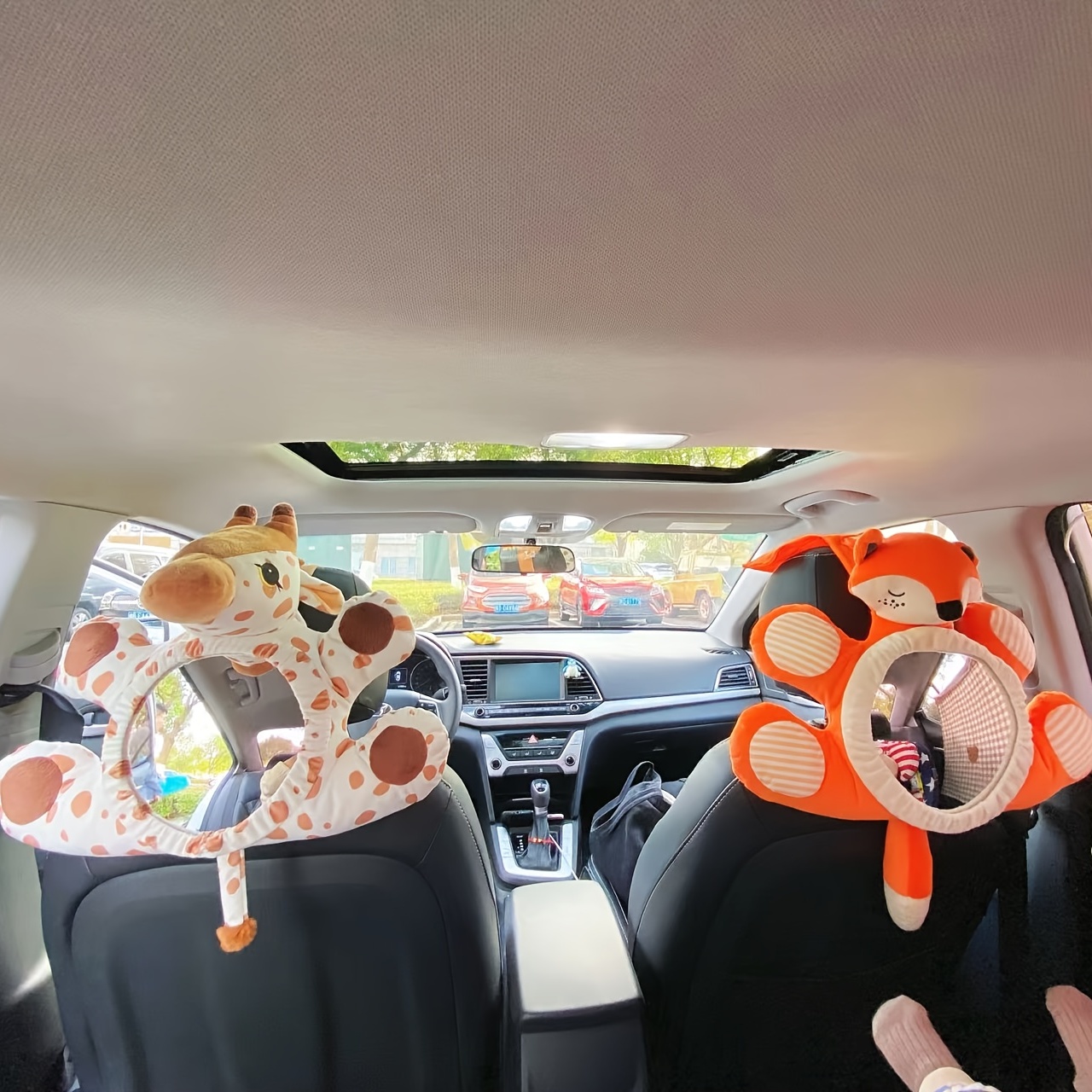  Espejo de coche para bebé para asiento trasero – Espejo de  asiento de coche de 360° inastillable y probado contra choques con visión  de gran angular y certificado de seguridad : Bebés