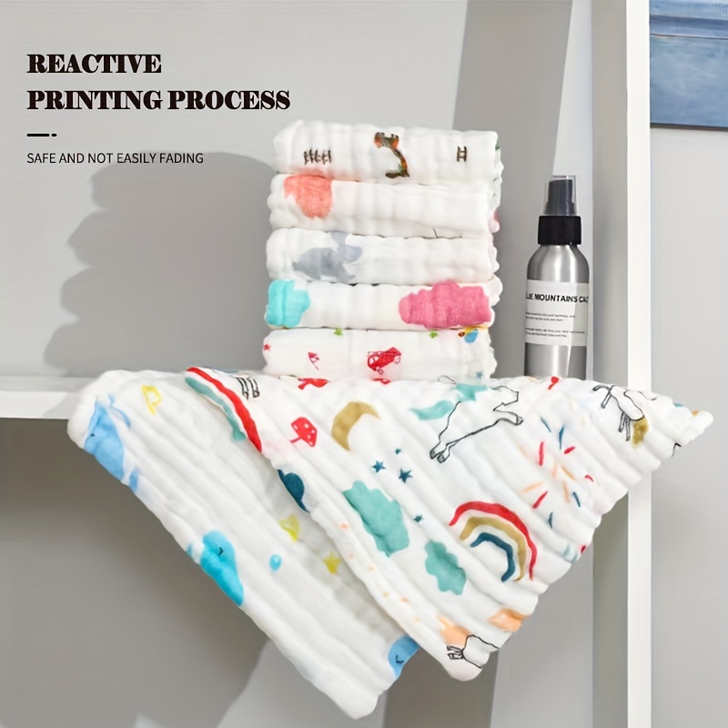 

5pcs 30x30cm Cotton Soft Baby Towels, Baby Face Towels, Handkerchief, Bathing Feeding Face Washcloth, Wipe, Burp Cloths