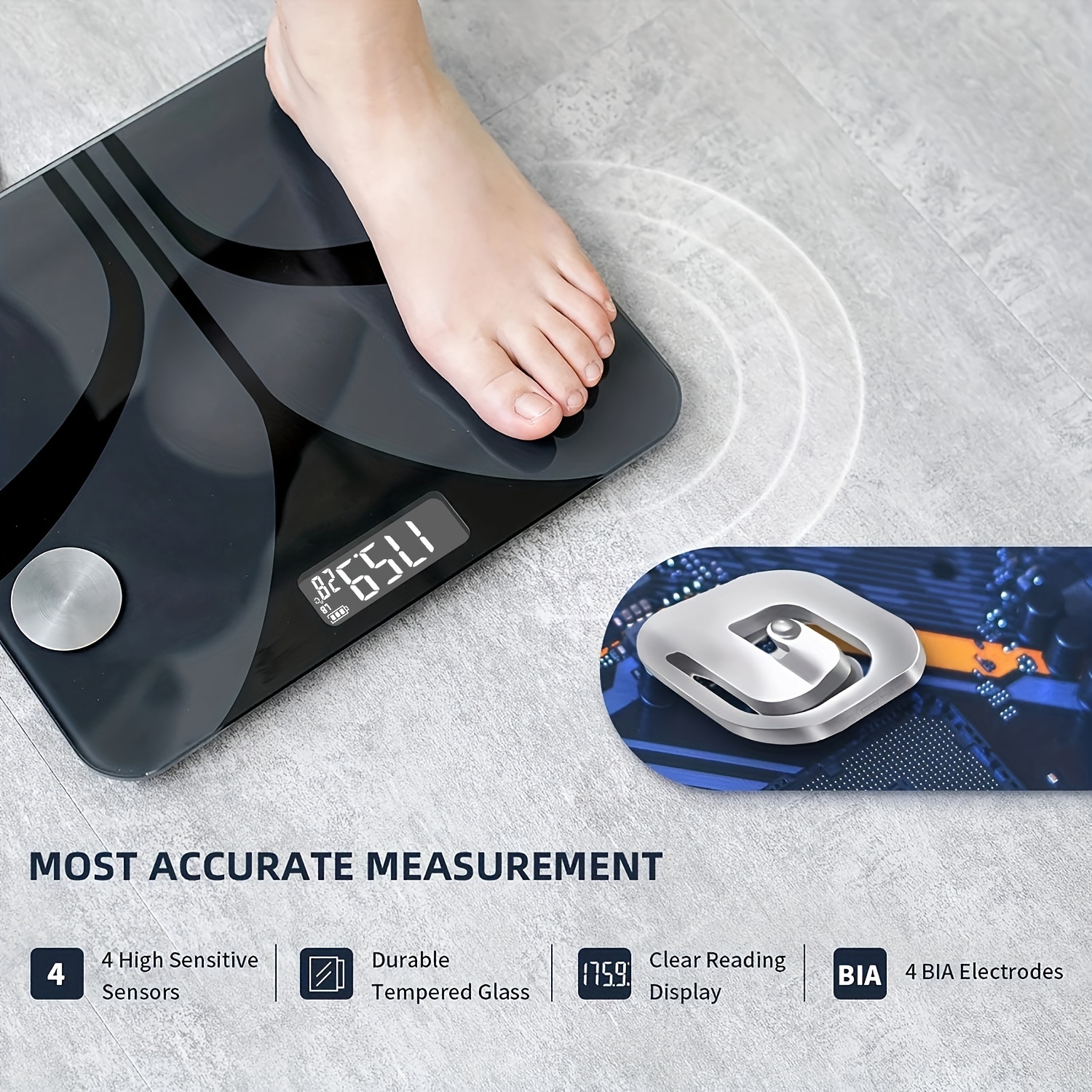 Scale for Body Weight & Fat Percentage Digital Accurate Bathroom
