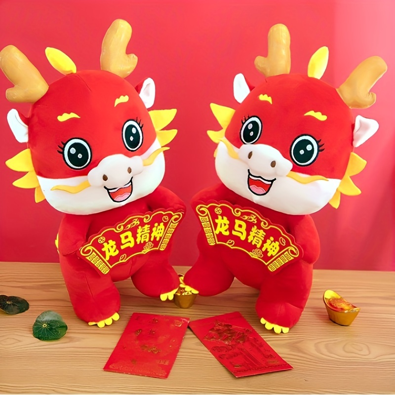 2024 Zodiac Dragon Cute Mascot Plush Toy Stuffed Animal Doll - Temu