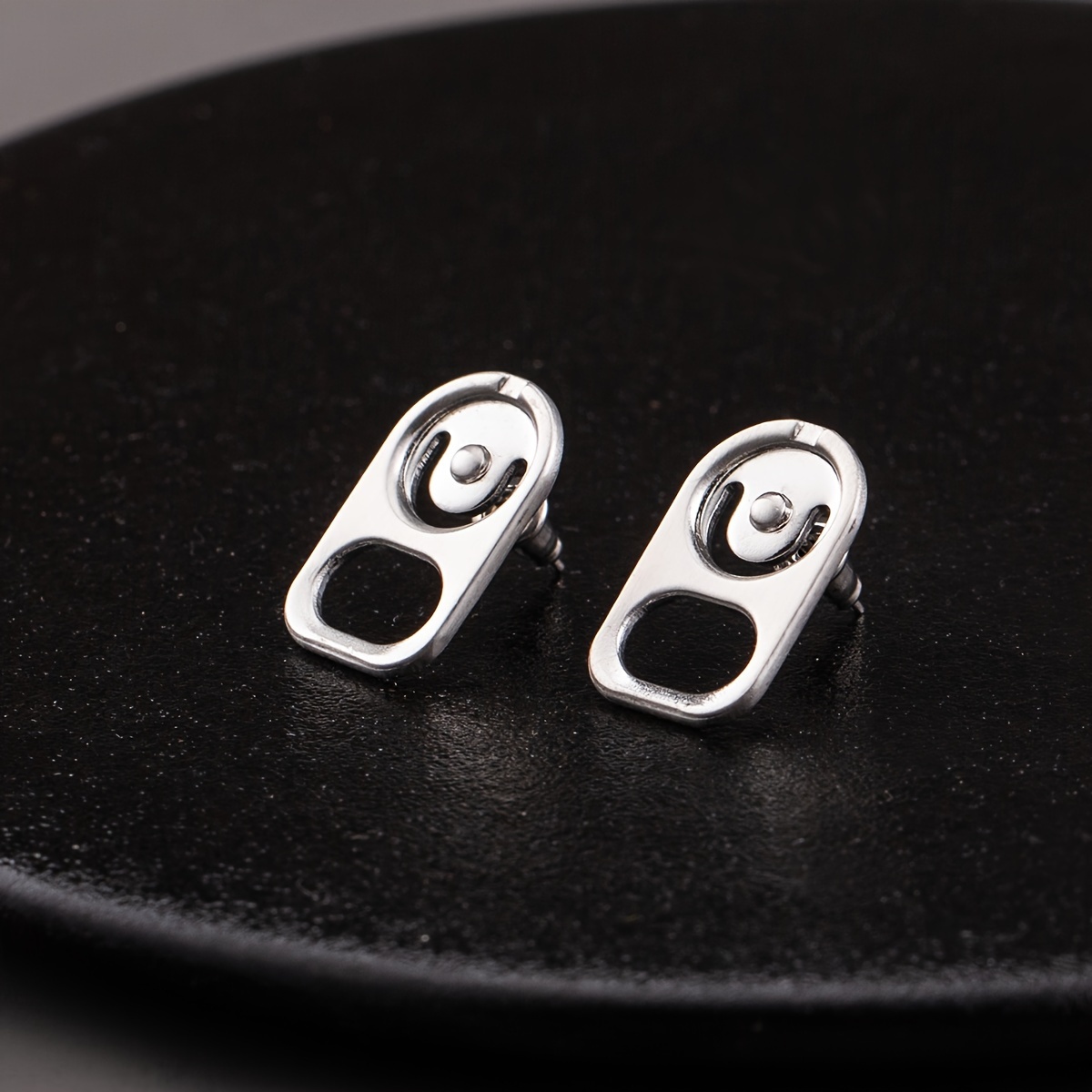 Men's Geometric 304L Stainless Steel Ear Studs — Modern Design