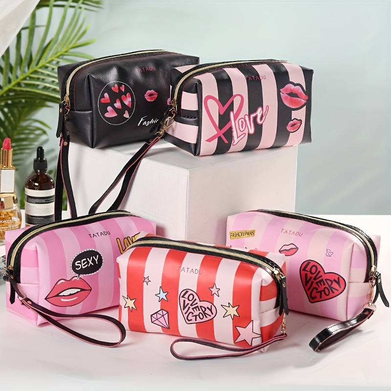 Zipper Pouch Waterproof Lipstick Bag Cute Style Makeup Bag - Temu