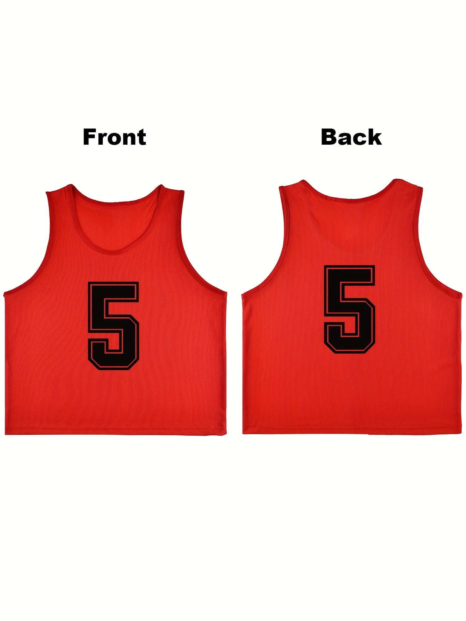 12pcs Solid Sports Pinnies, Numbered 1-12, Practice Vest for Soccer, Football, Basketball Scrimmages - Adults & Kids,Temu