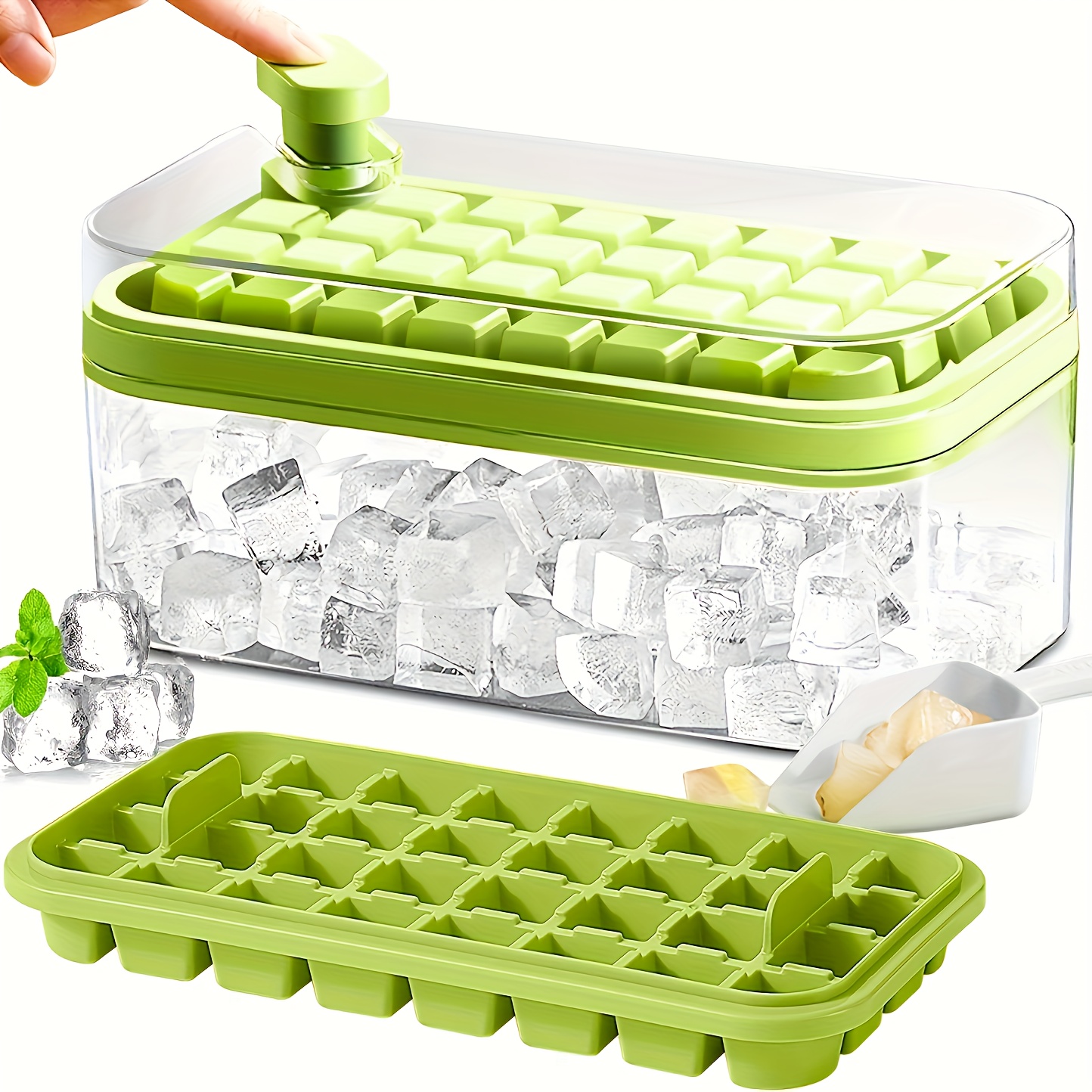 Bpa-free Silicone Mini Ice Cube Trays With Lid - For Perfectly Sized Ice  Cubes For Iced Coffee, Food, And More - Easy To Remove - Temu