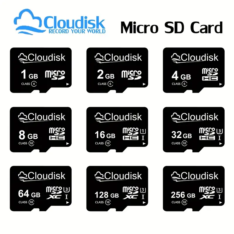 Carte Micro SD Cloudisk 1 Go 2 Go 4 Go 8 Go 16 Go 32 Go 64 - Temu France