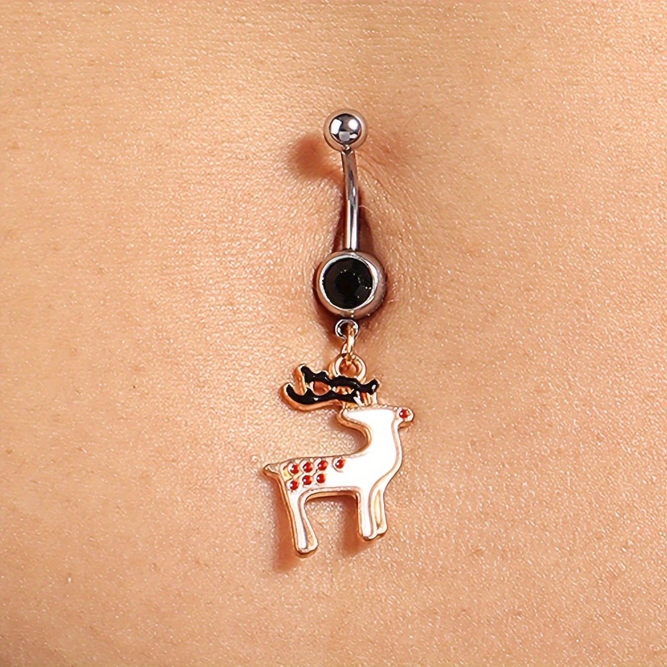 Deer belly hot sale button rings