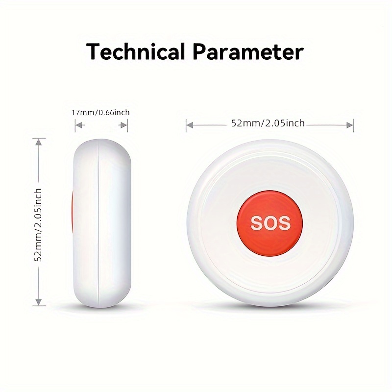 Botón de emergencia ZigBee Alarma de un botón para niños Ancianos Mujeres  embarazadas Botón S Carevas Boton de emergencia
