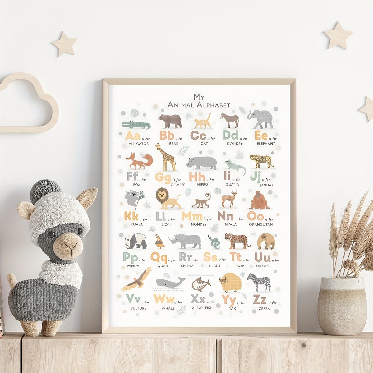 Nursery Animal Alphabet Poster