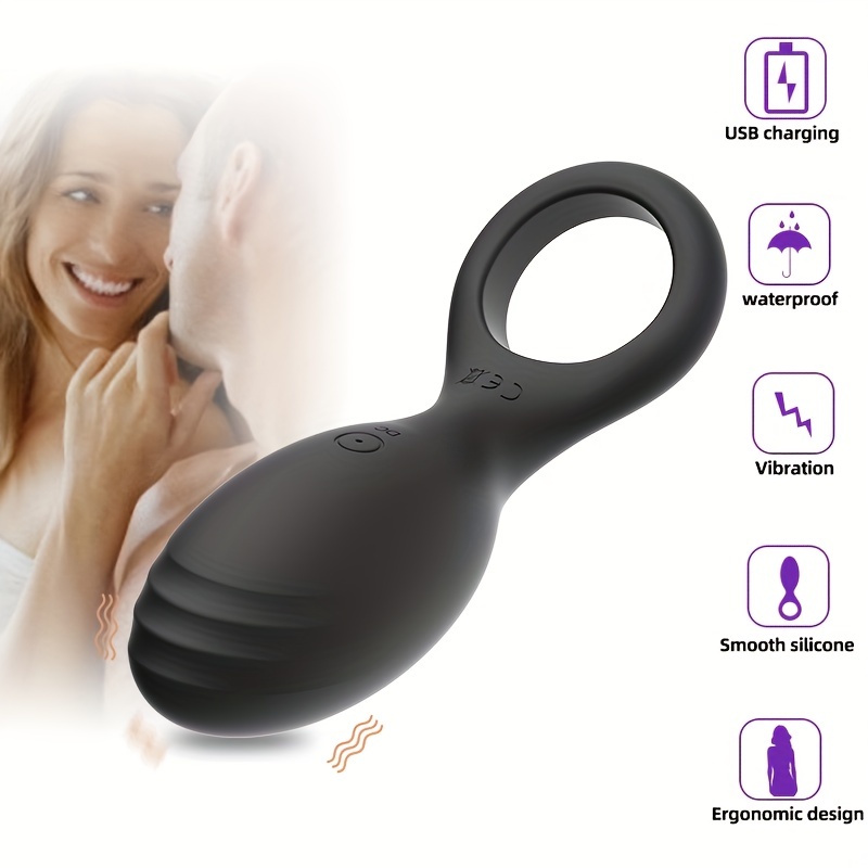 Sex Toys vibrante Anello per pene con clitorideo Vibratore , 10 vibrazione  modalità Anello per pene per uomo , silicone impermeabile coppia Vibratore