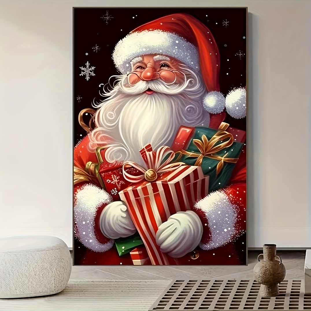 

1pc Diy 5d Diamond Painting Christmas Santa Claus Diamond Painting Full Diamond Art Embroidery Cross Stitch Picture Diamond Painting Art Craft Wall Decor Suitable For Gifts