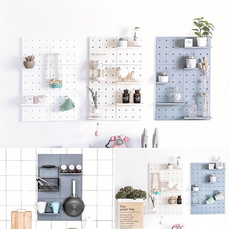 Plastic Pegboard Hooks Perforated Storage Board Living Room - Temu