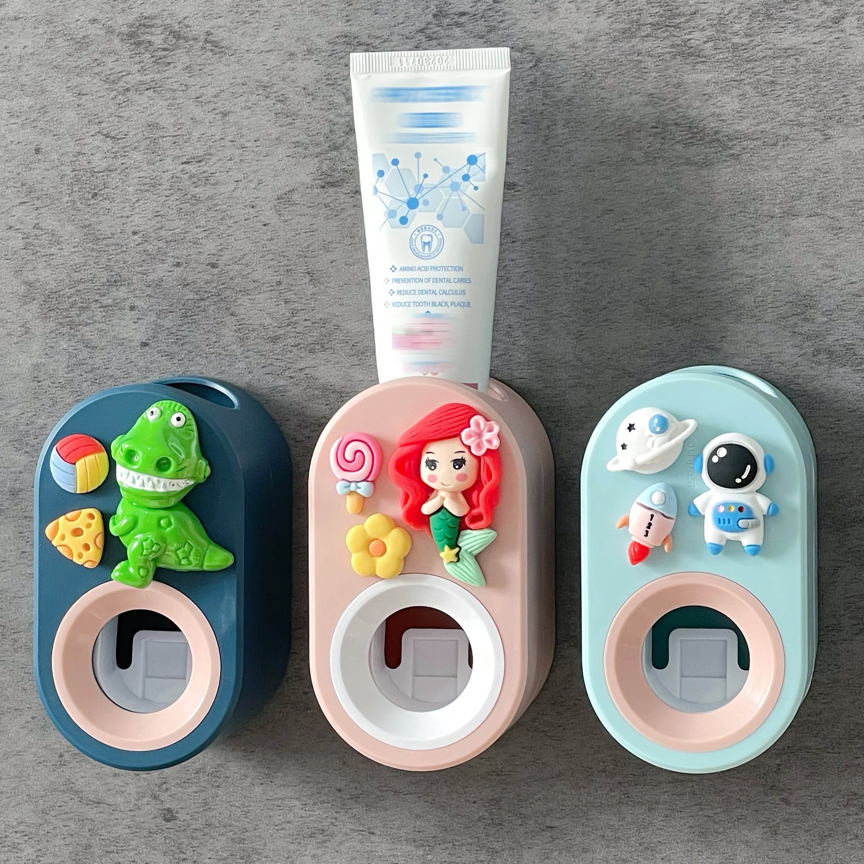 3 uds exprimidor de pasta de dientes accesorios de baño, dispensador de  pasta de dientes juego de baño, exprimidor de tubo rodante para pasta de  dient