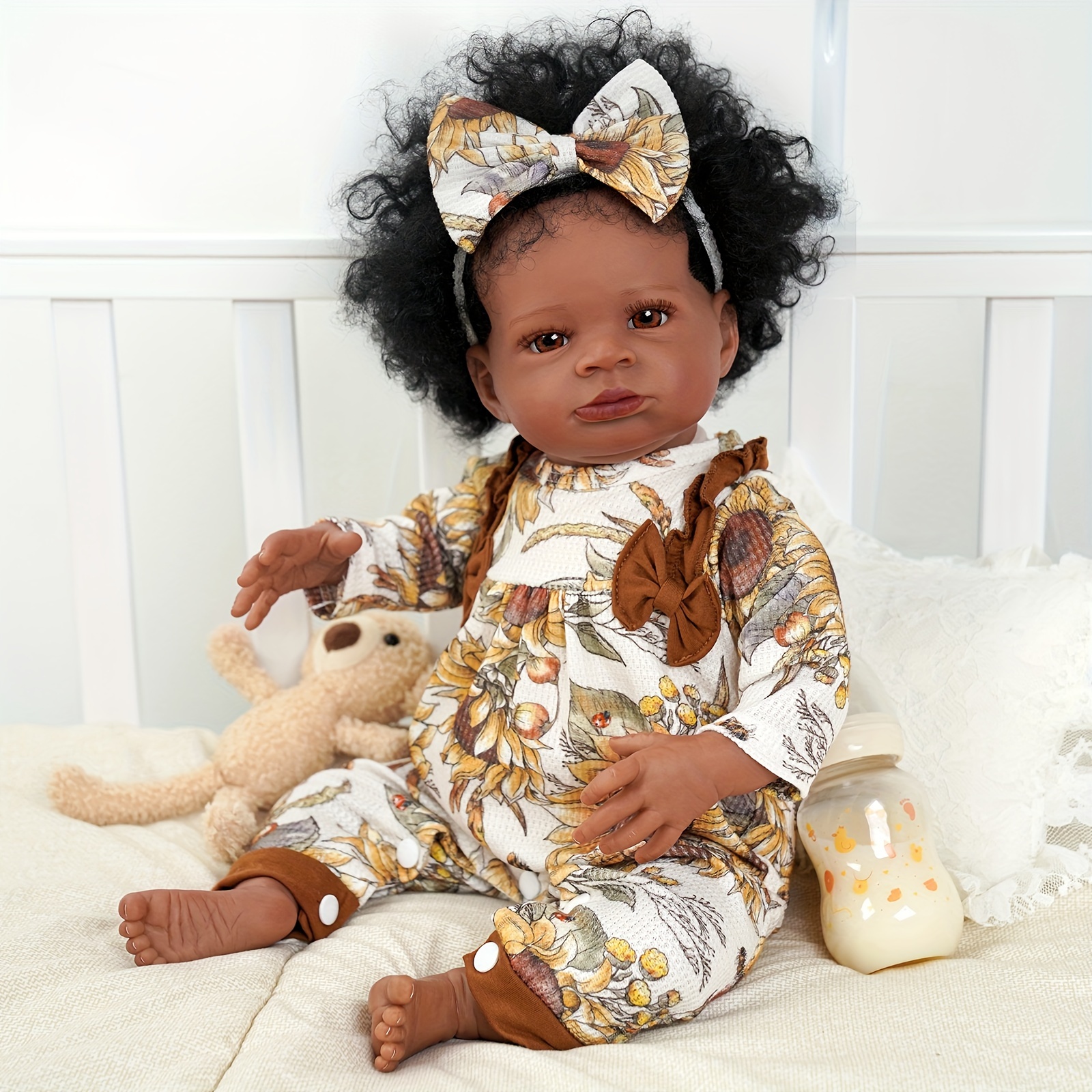 24 Black Reborn Baby Dolls Realistic Biracial Newborn Baby Dolls