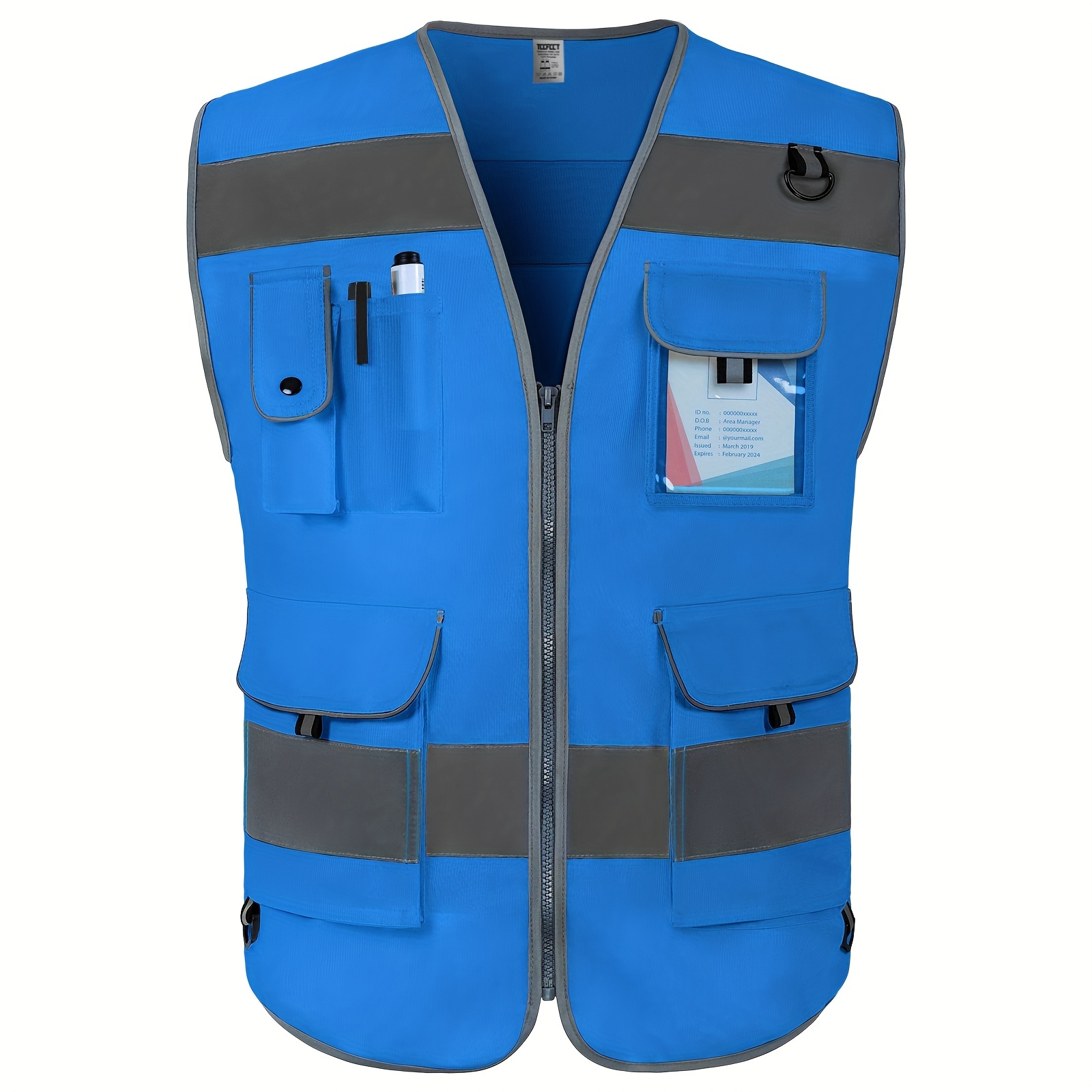 Safety Vest Men Women 9 Pockets High Visibility - Temu