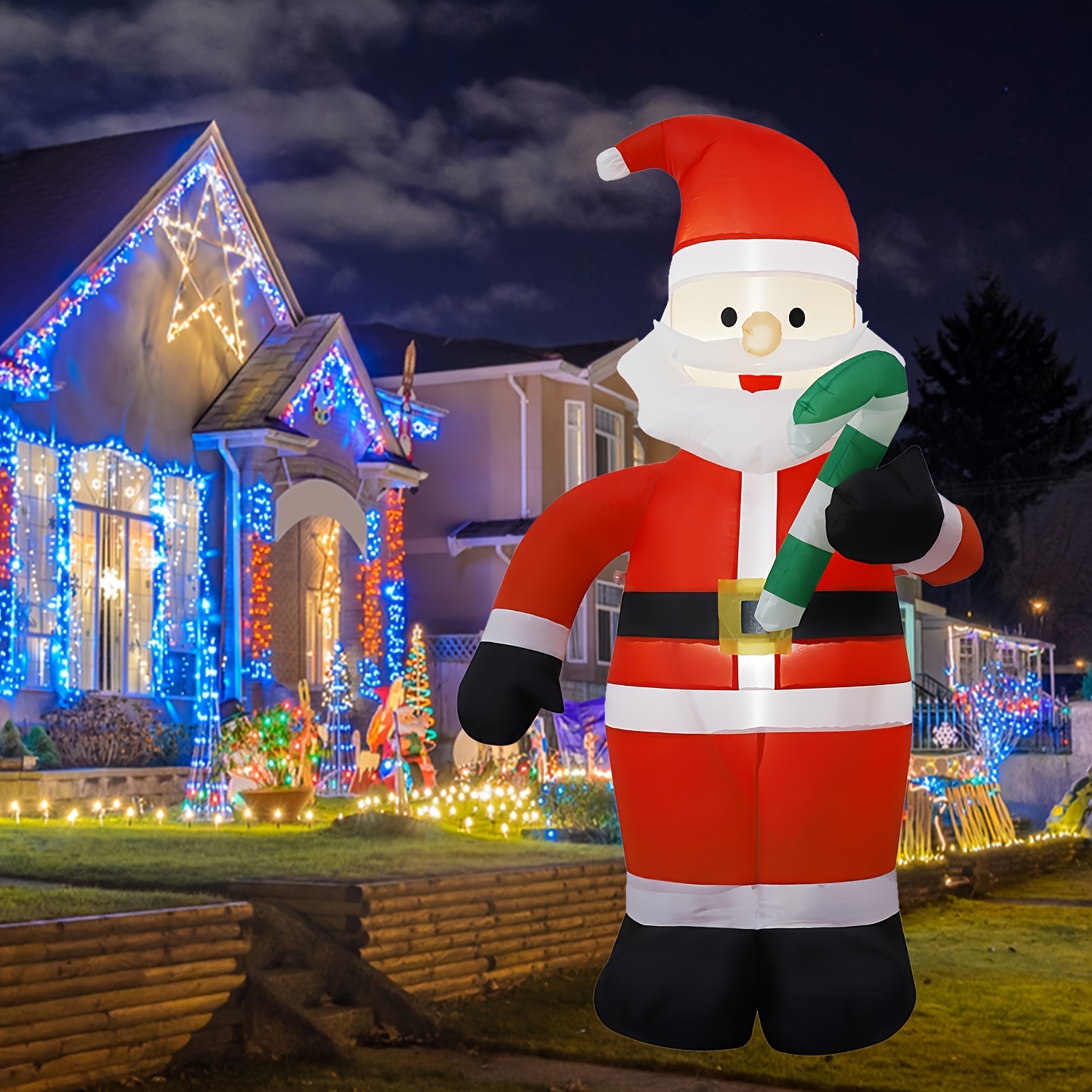 4 Ft Santa Claus Christmas Inflatable Lighted Outdoor Home