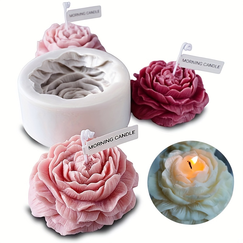 3D Rose Lovely Candle Mold Wedding Silicone Candle Mould Decorating  Silicone Molds for Soap Candle Scented Wax Gypsum Re GOO