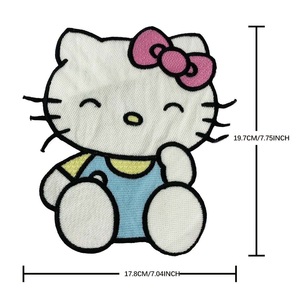 Parche bordado de Hello Kitty para niñas, pegatinas de dibujos animados  Sanrio, ropa, bolso, apliques de moda