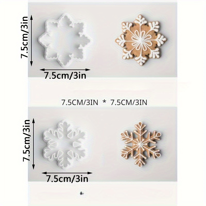 Snowflake Cookie Cutters, Metal Pastry Cutter Set, Biscuit Molds, Baking  Tools, Kitchen Accessories, Christmas Decor - Temu