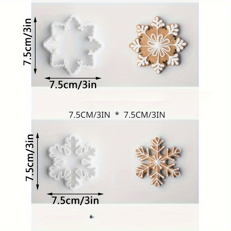 Snowflake Cookie Cutters, Stainless Steel Pastry Cutter Set, Christmas  Biscuit Molds, Baking Tools, Kitchen Accessories, Xmas Decor - Temu