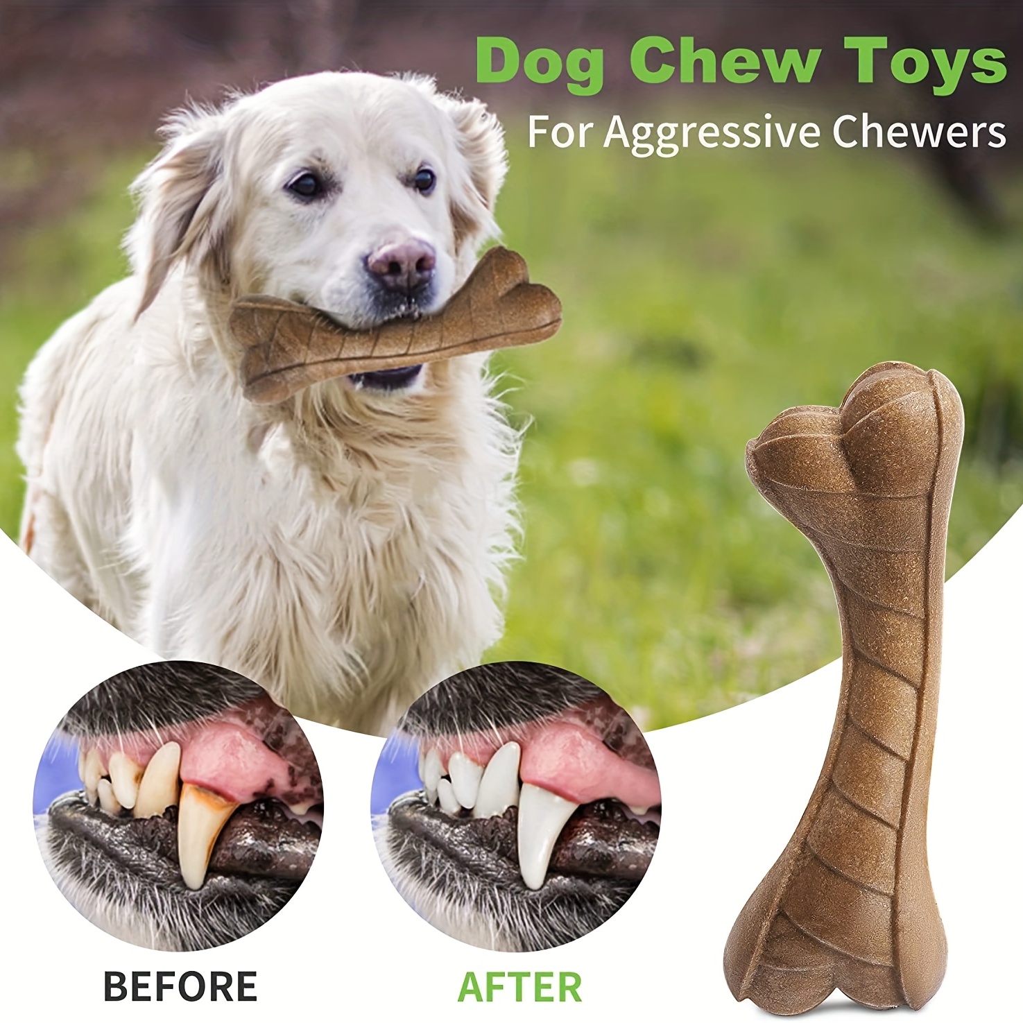 Bone Shape Pet Dog Toy Beef Flavor Chew Toy for Dogs