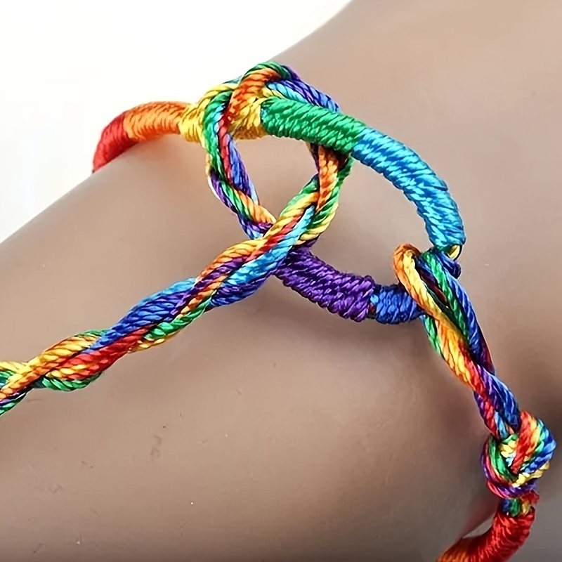 Lot Colorful Handmade Rope Bracelet Making Adjustable Rope - Temu