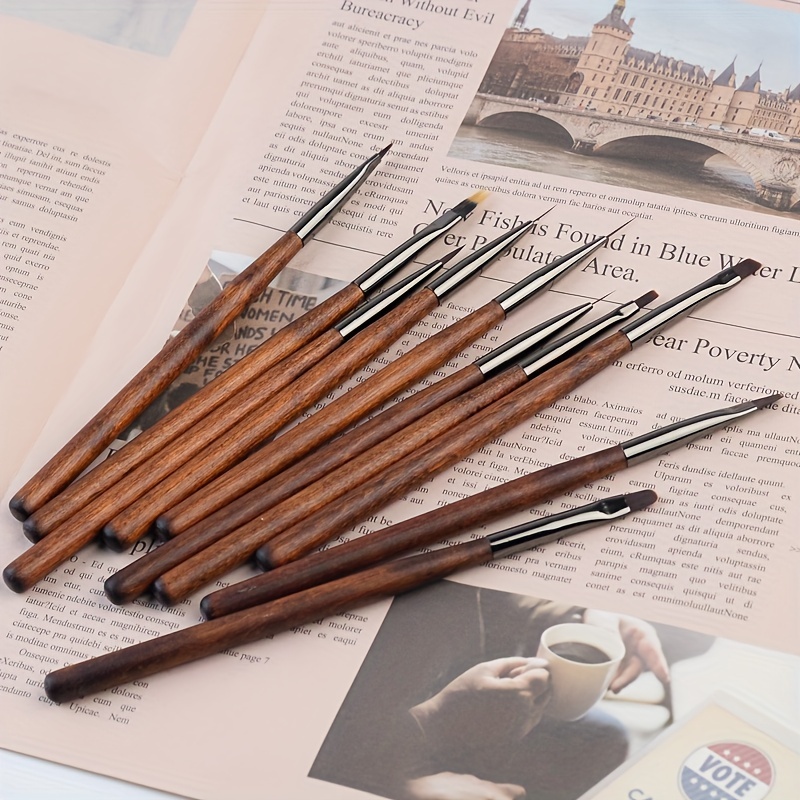 Ensemble De Stylo De Peinture D'art D'ongle, 5 Pièces Pinceaux D'art D'ongle,  Pinceaux De Conception D'ongle, Outils D'art D'ongle De Doublure De Dessin  De Peinture, Convient Aux Débutants Et Aux Professionnels De