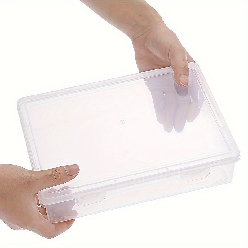 1pc Clear Plastic Storage Box With Flap Lid, Large Multipurpose Craft  Organizers And Storage Box, Art Supply Storage Organizer, Plastic Sewing  Box For