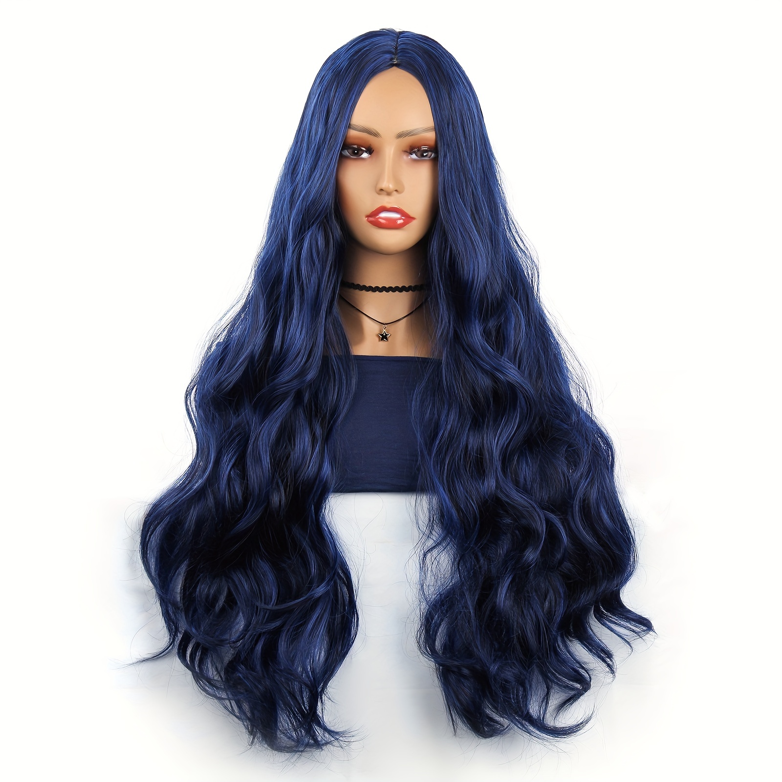 Long Wavy Middle Part Cosplay Wig Synthetic Heat Resistant