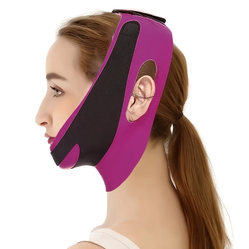 Face Lifting Belt Stretchy Face Shaping Line Face Toning Belt Skin-friend  Coffee