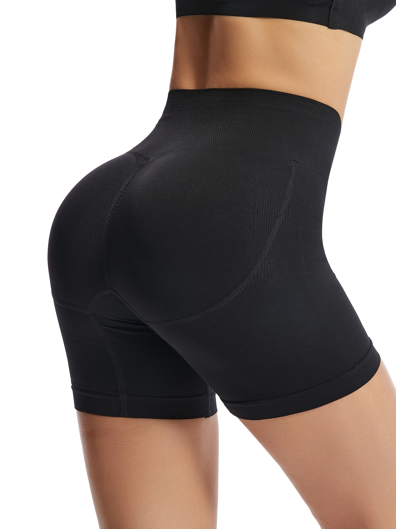 Butt Lifting Control Panties, Comfy Ribbed High Waist Boyshort Panties,  Women's Lingerie & Underwear