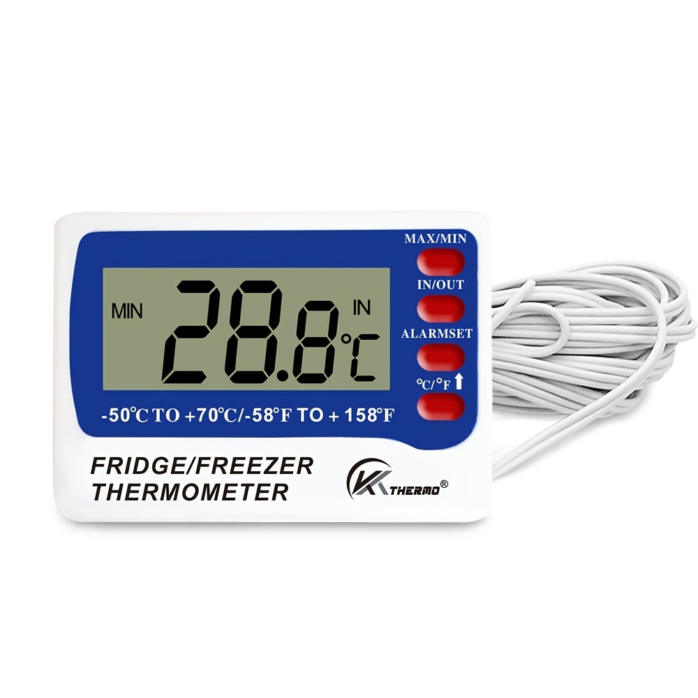 1pc Digital Thermometer Fridge Frost Freezer Room Lcd Refrigerator