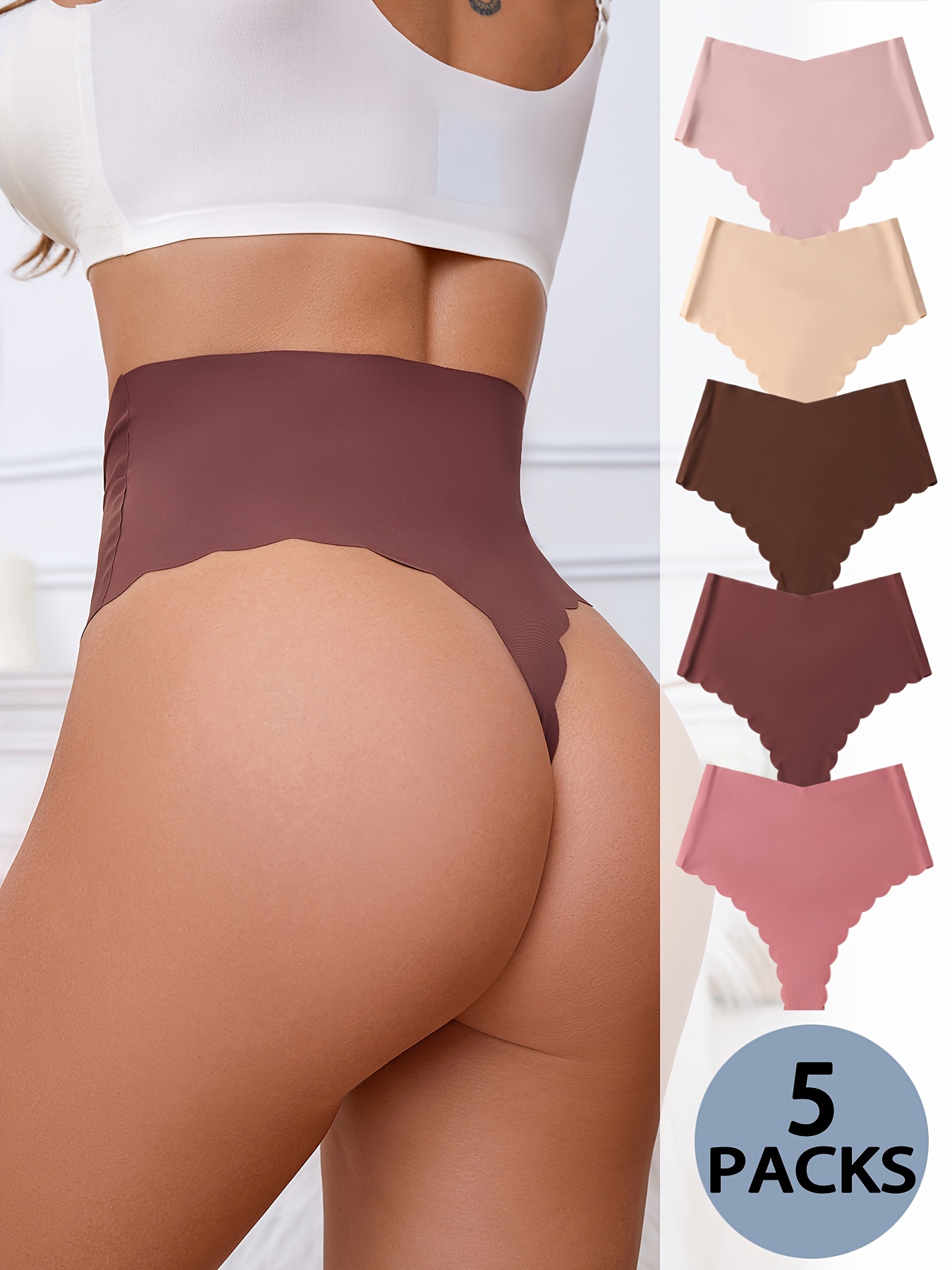 Women's Seamless Comfortable Bikini Underwear - Temu Canada