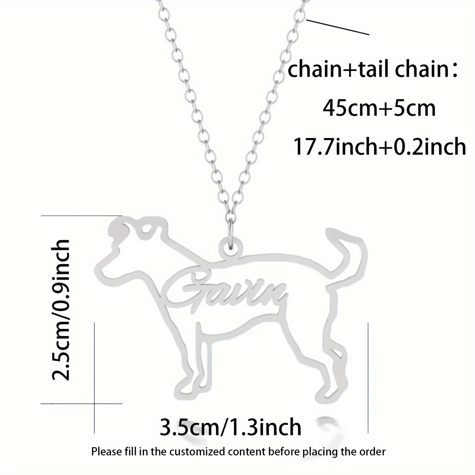 Dog on sale name chain