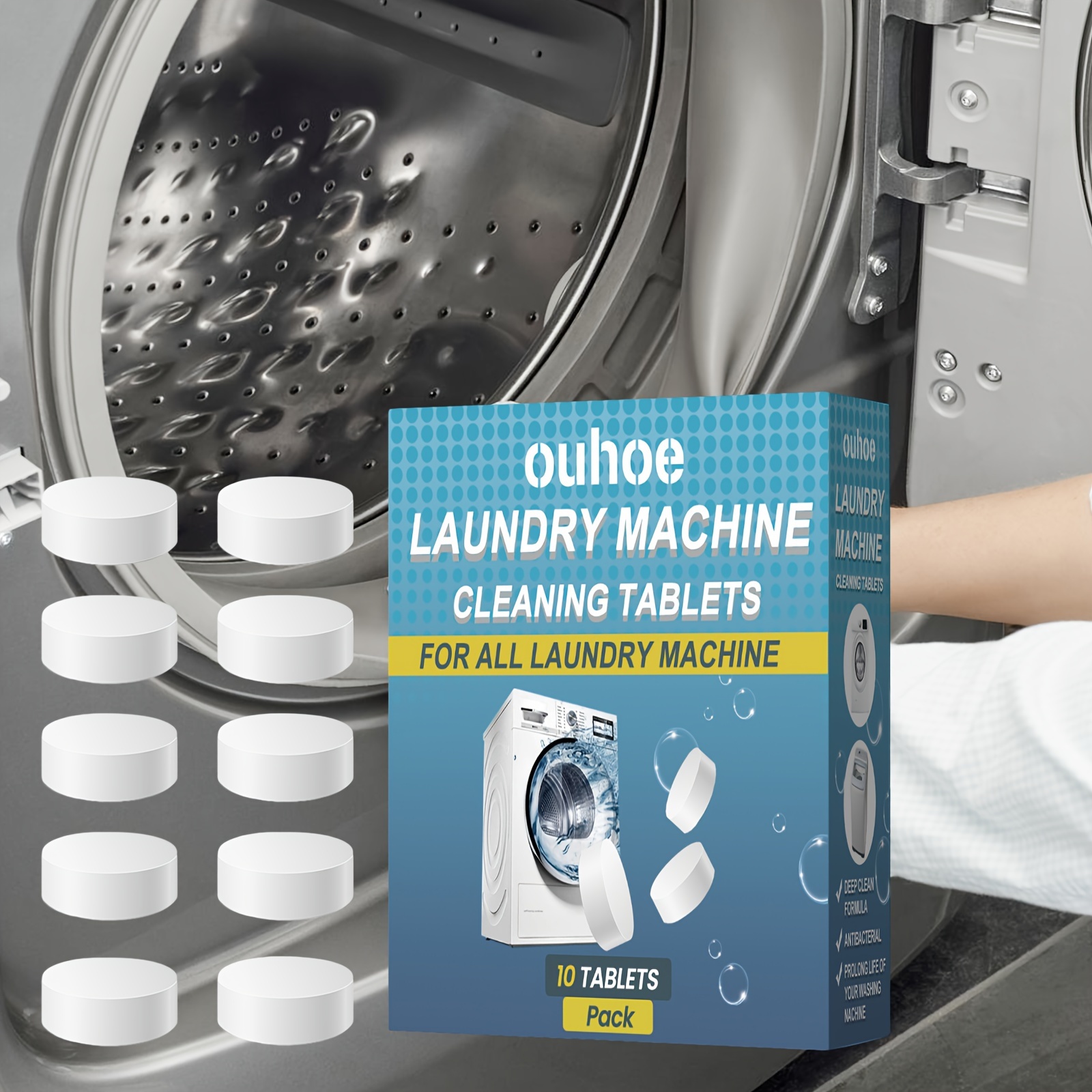 Washing Machine Cleaning Tablets ----- 10 Tablets Pack