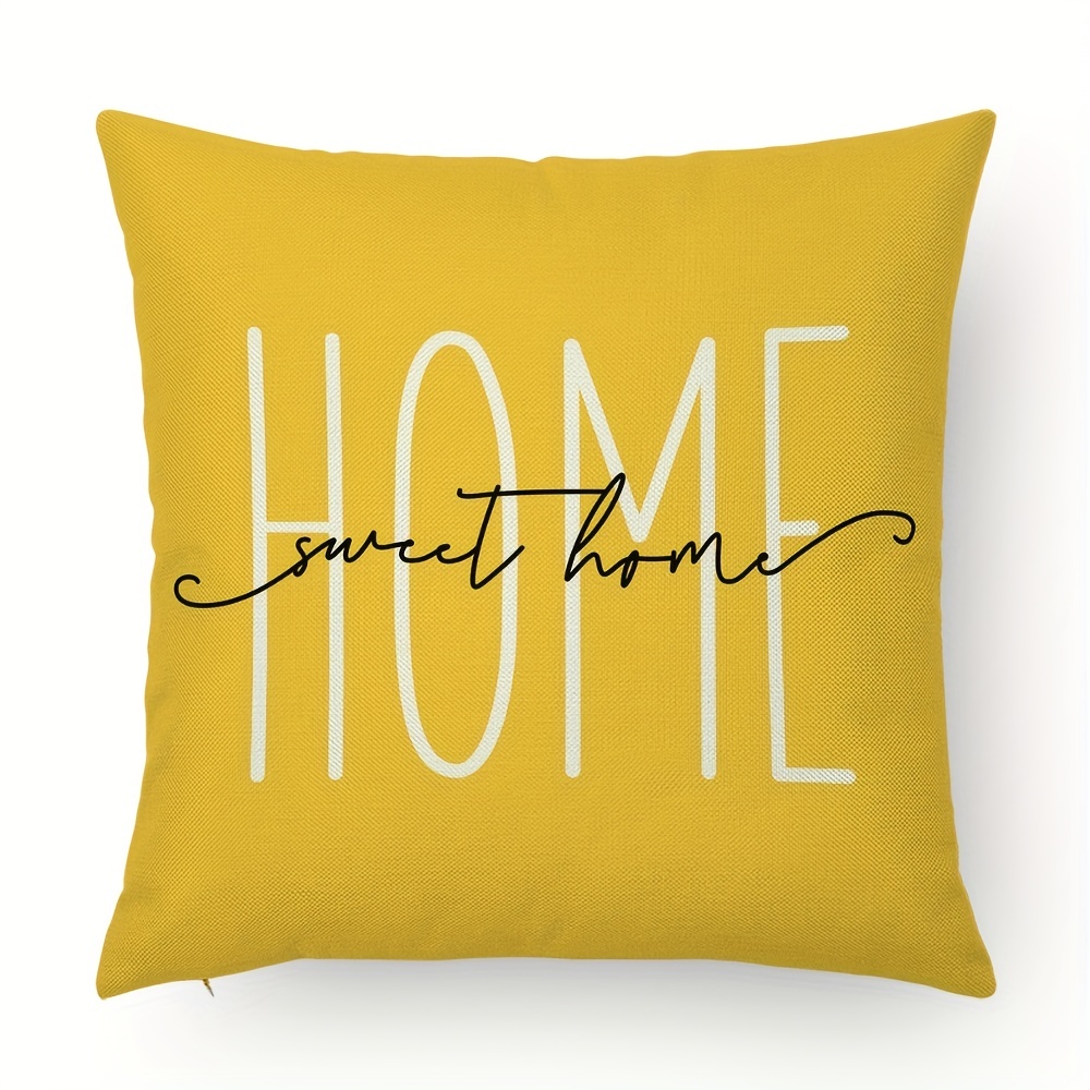 Hello Sunshine Yellow Sunflower Watercolor Flower Pillow Temu